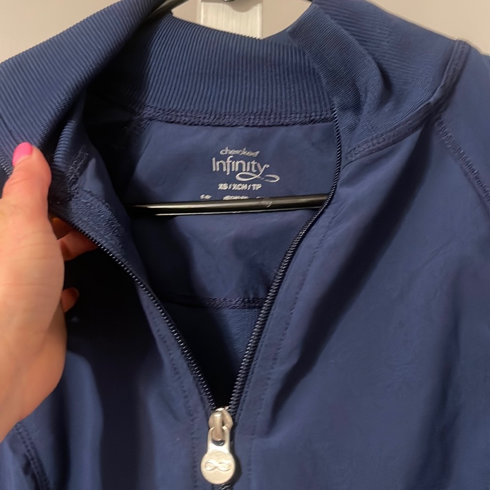 Xs navy blue Cherokee infinity scrub jacket.
